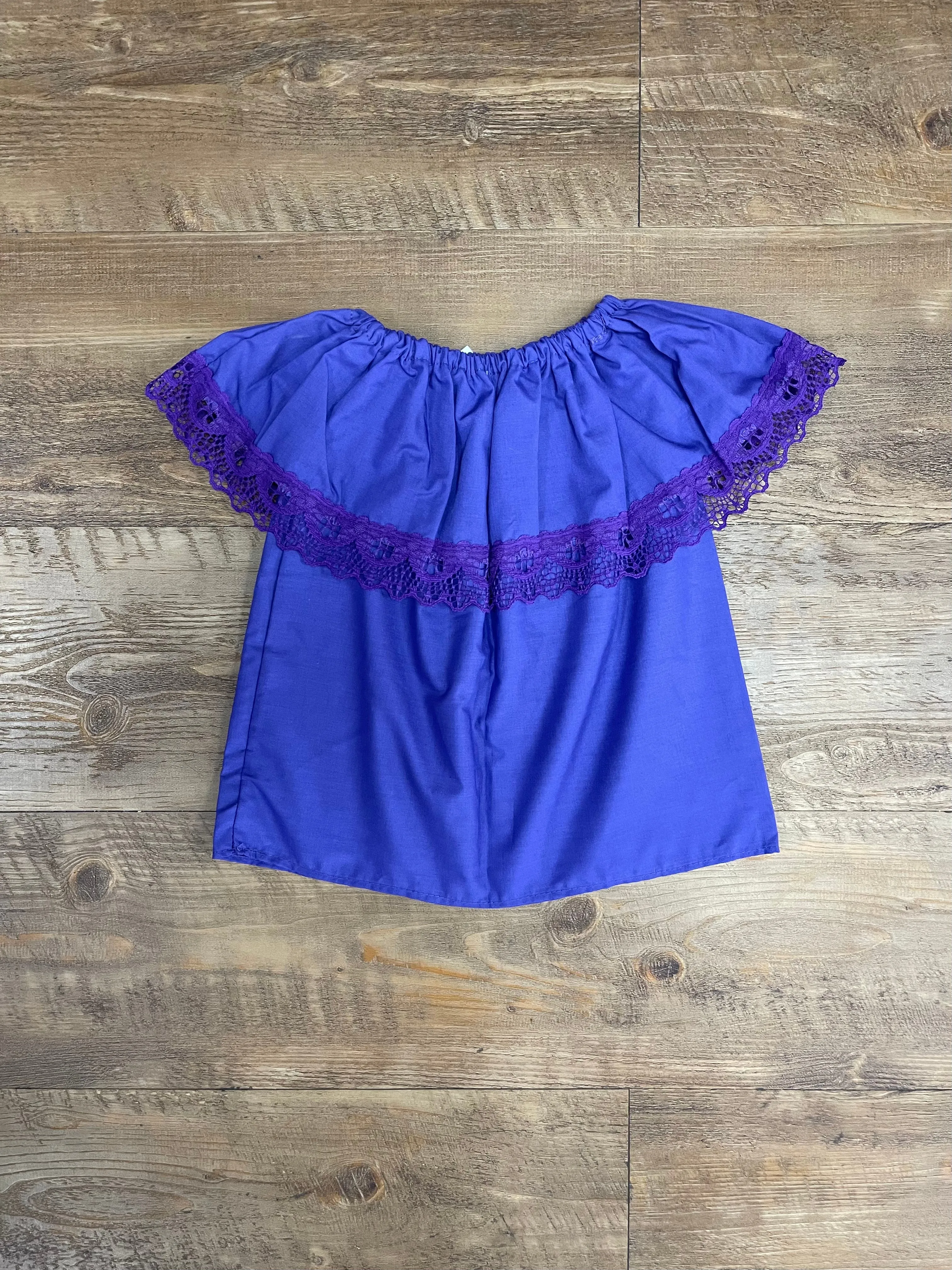 Mexican Girls Off-Shoulder Purple Top