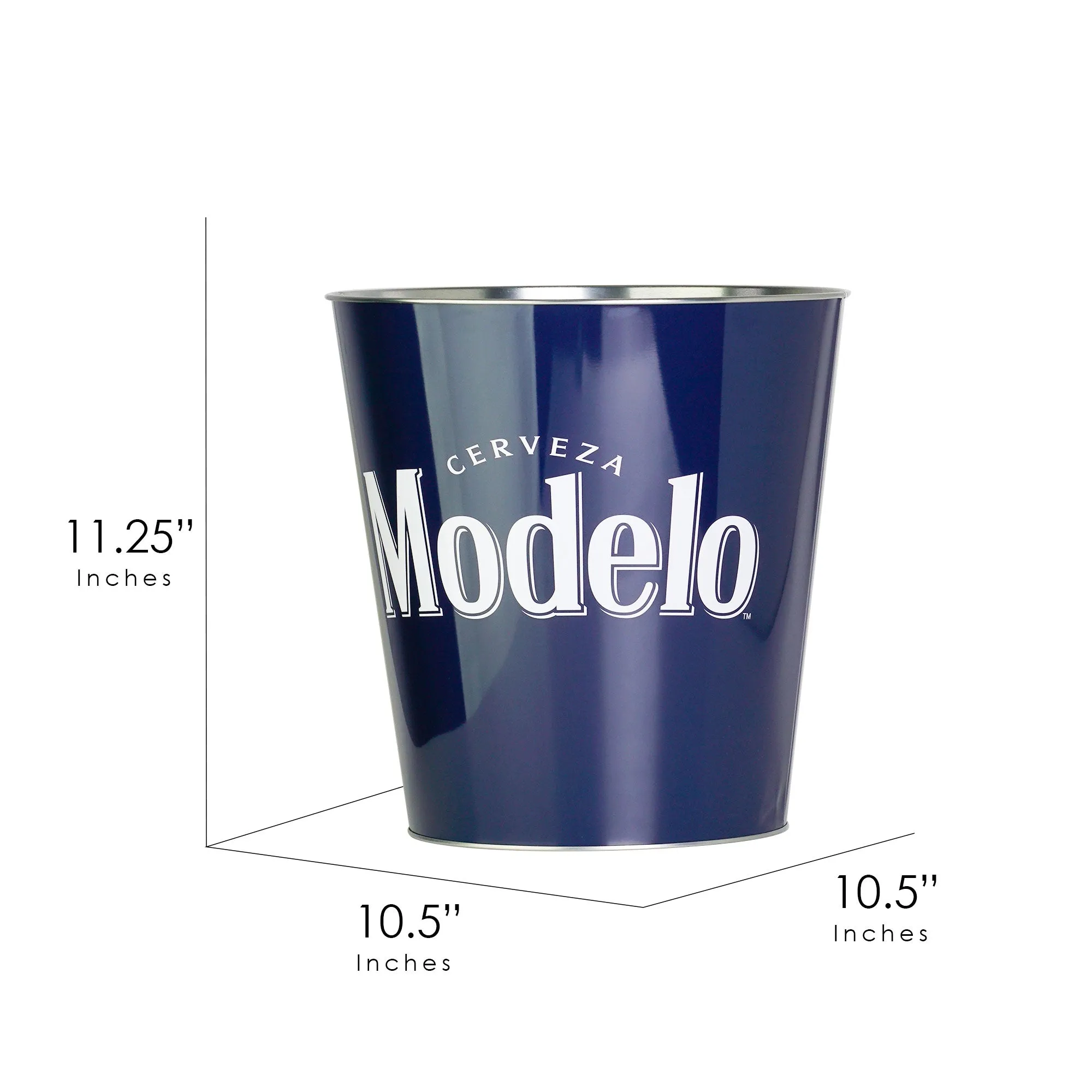 Modelo Decorative Metal Trash Bin Waste Basket - 11.25" x 10.5"