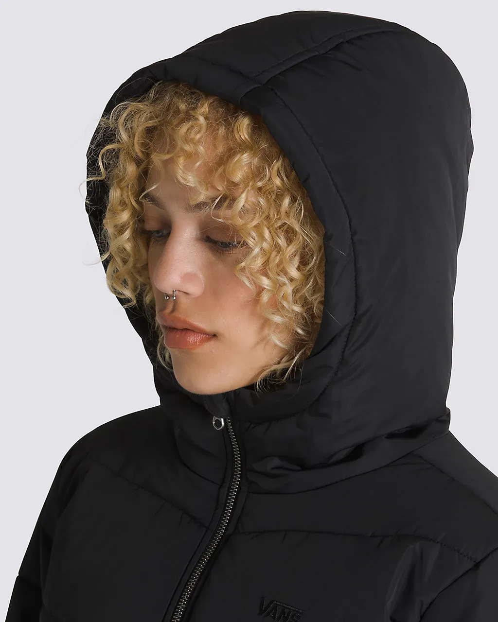 MTE Aubrey Foundry Crop Puff Hood Jacket - Black