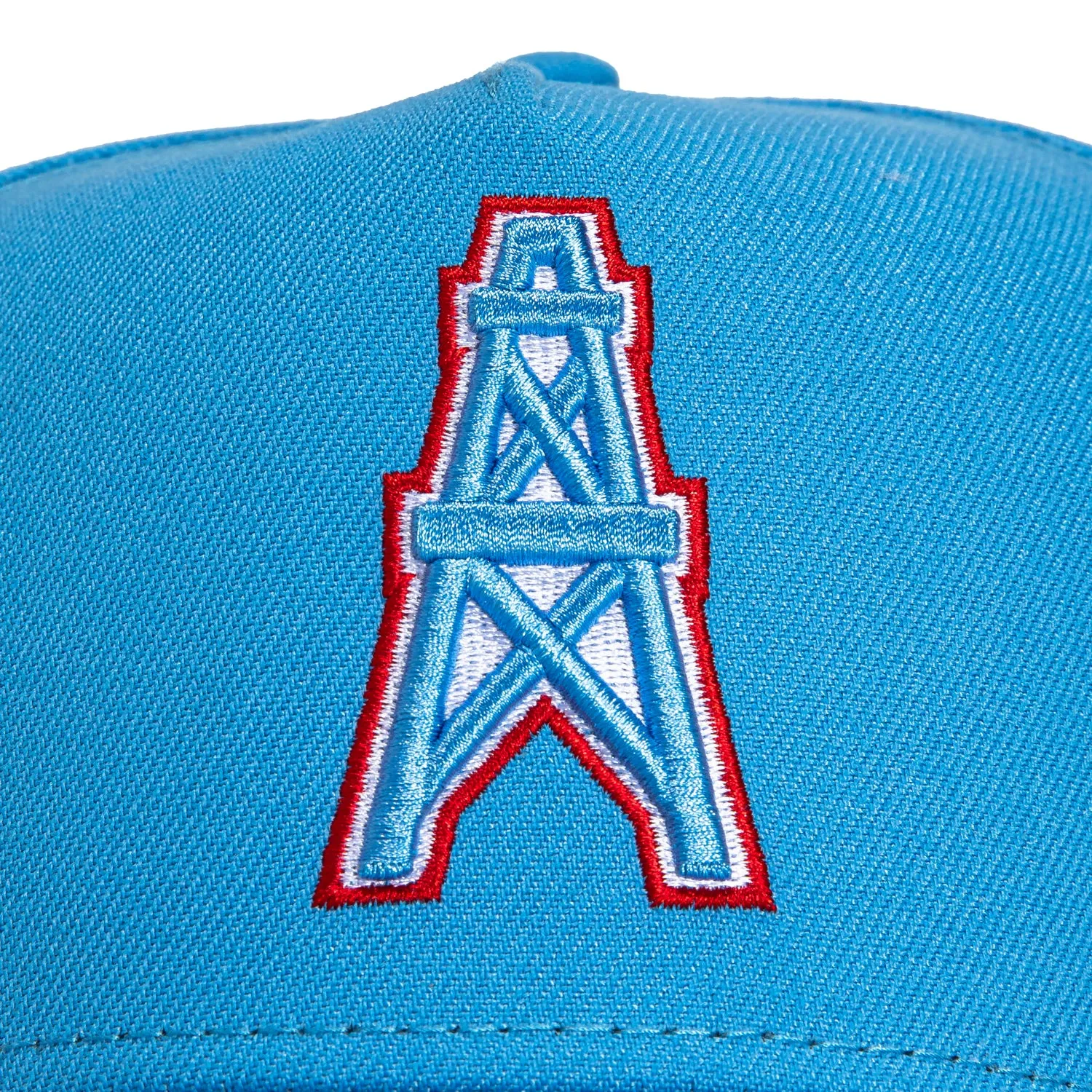 New Era 9Forty A-Frame Houston Oilers OTC Snapback Hat - Light Blue