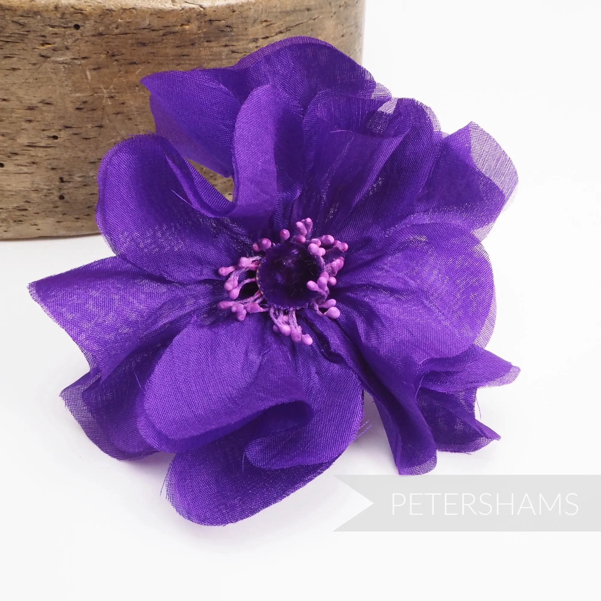 'Ophelia' Silk Poppy Millinery Flower Hat Mount