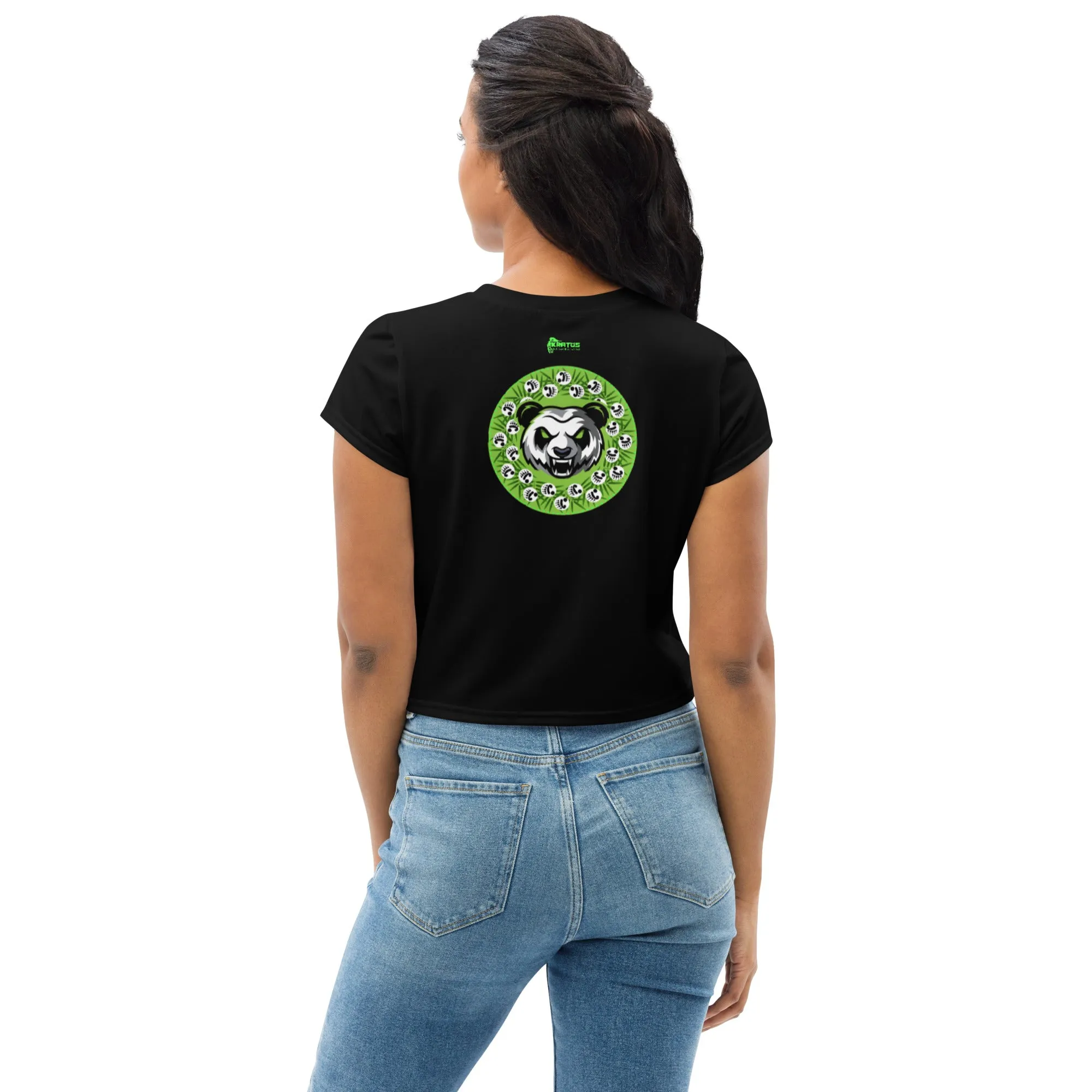 PandaPwr Green Paw Crop Tee