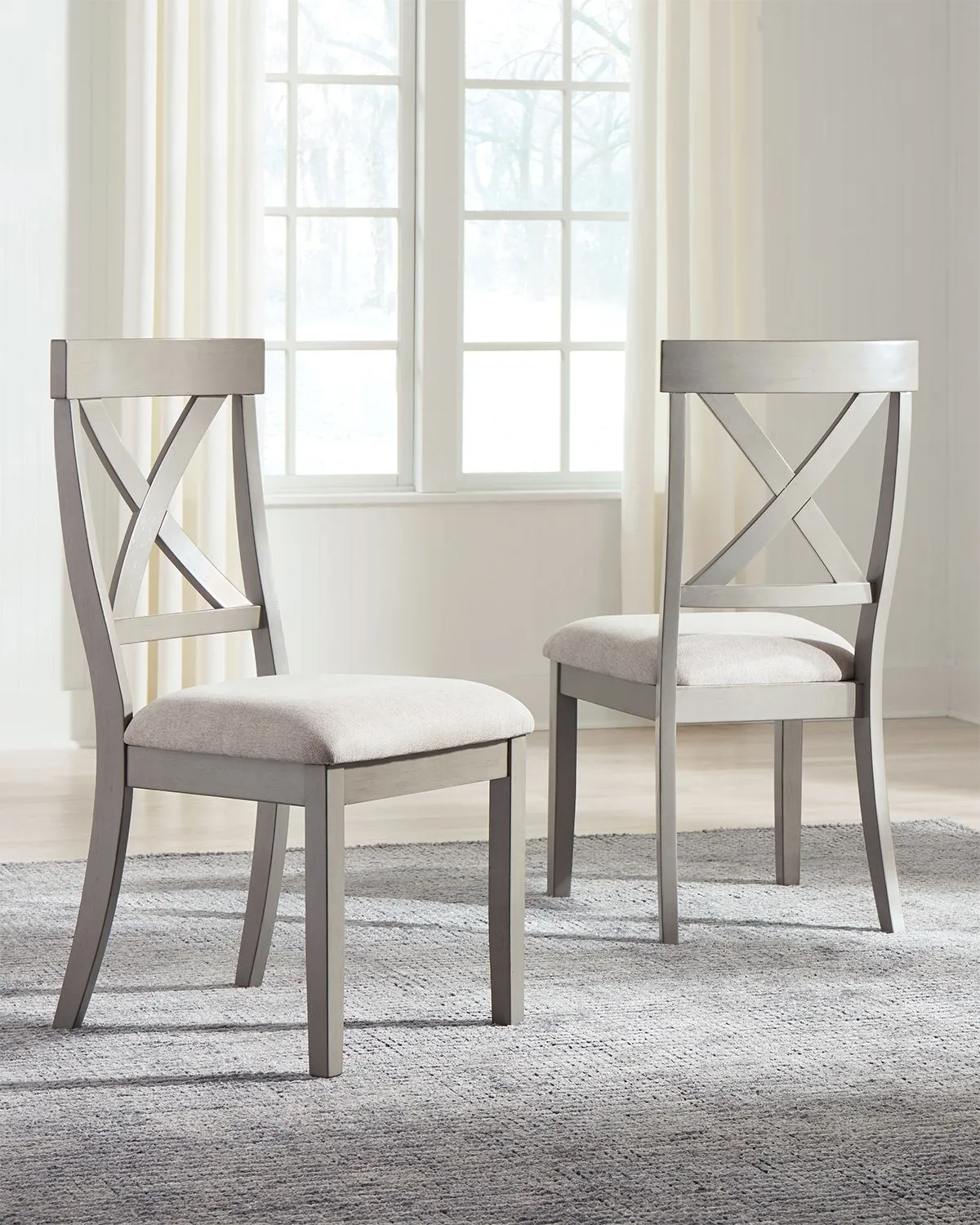 Parellen - Gray - Dining Uph Side Chair (Set of 2)