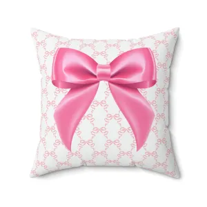 Pink Coquette Bow Pillow Cover Only