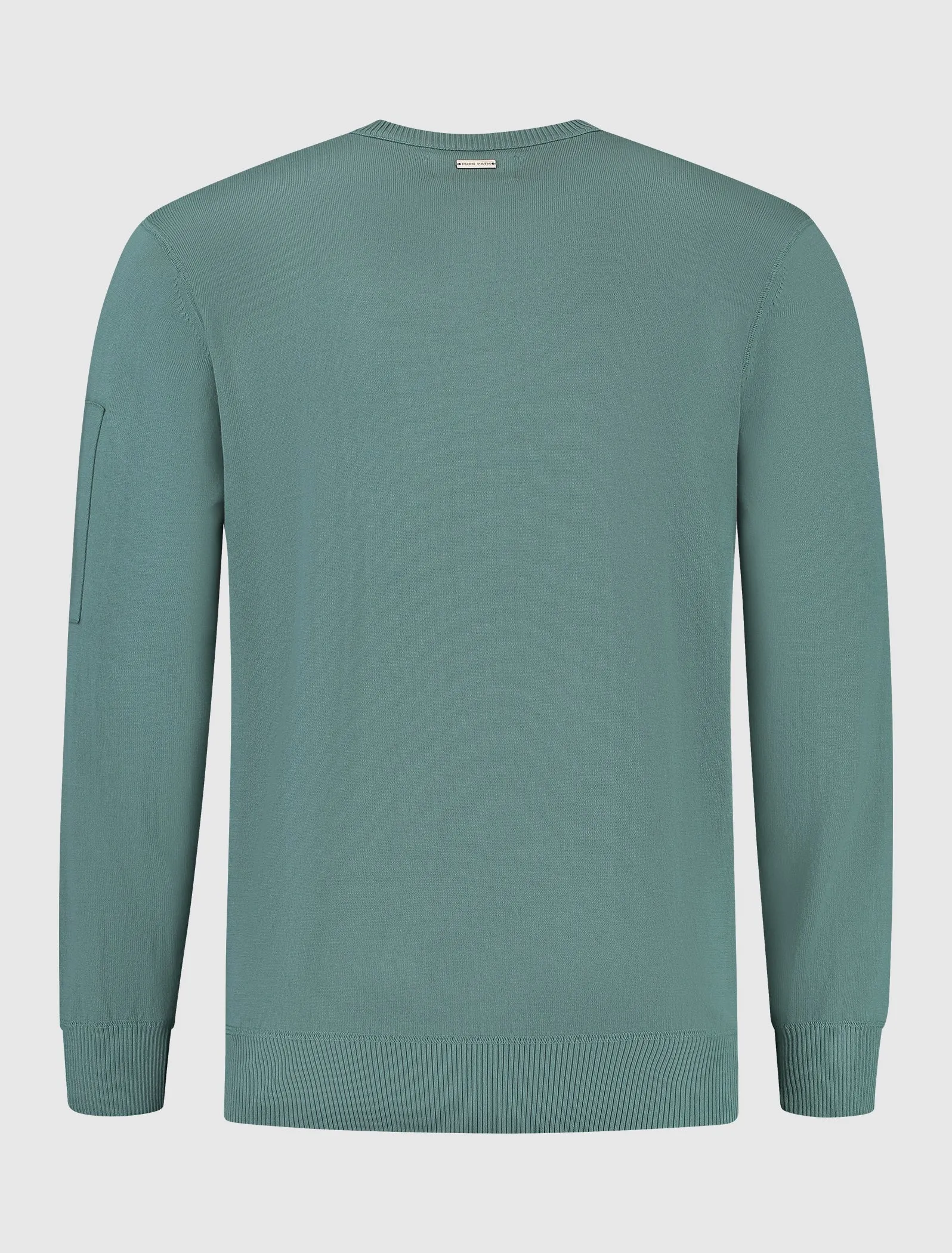 Pocket Sleeve Knitwear Sweater | Faded Green