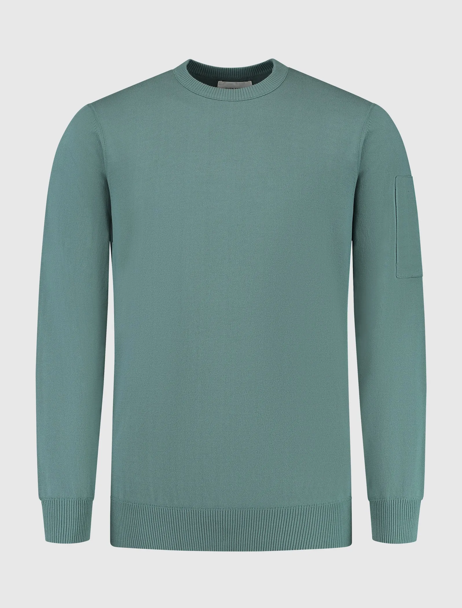 Pocket Sleeve Knitwear Sweater | Faded Green