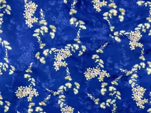 Printed Cotton Silk Fabric - Royal Floral