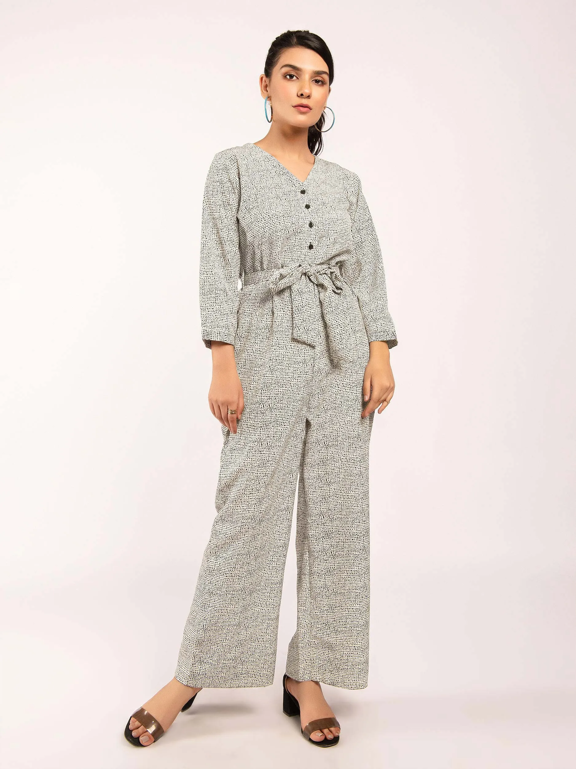 Printed Crepe Jumpsuit