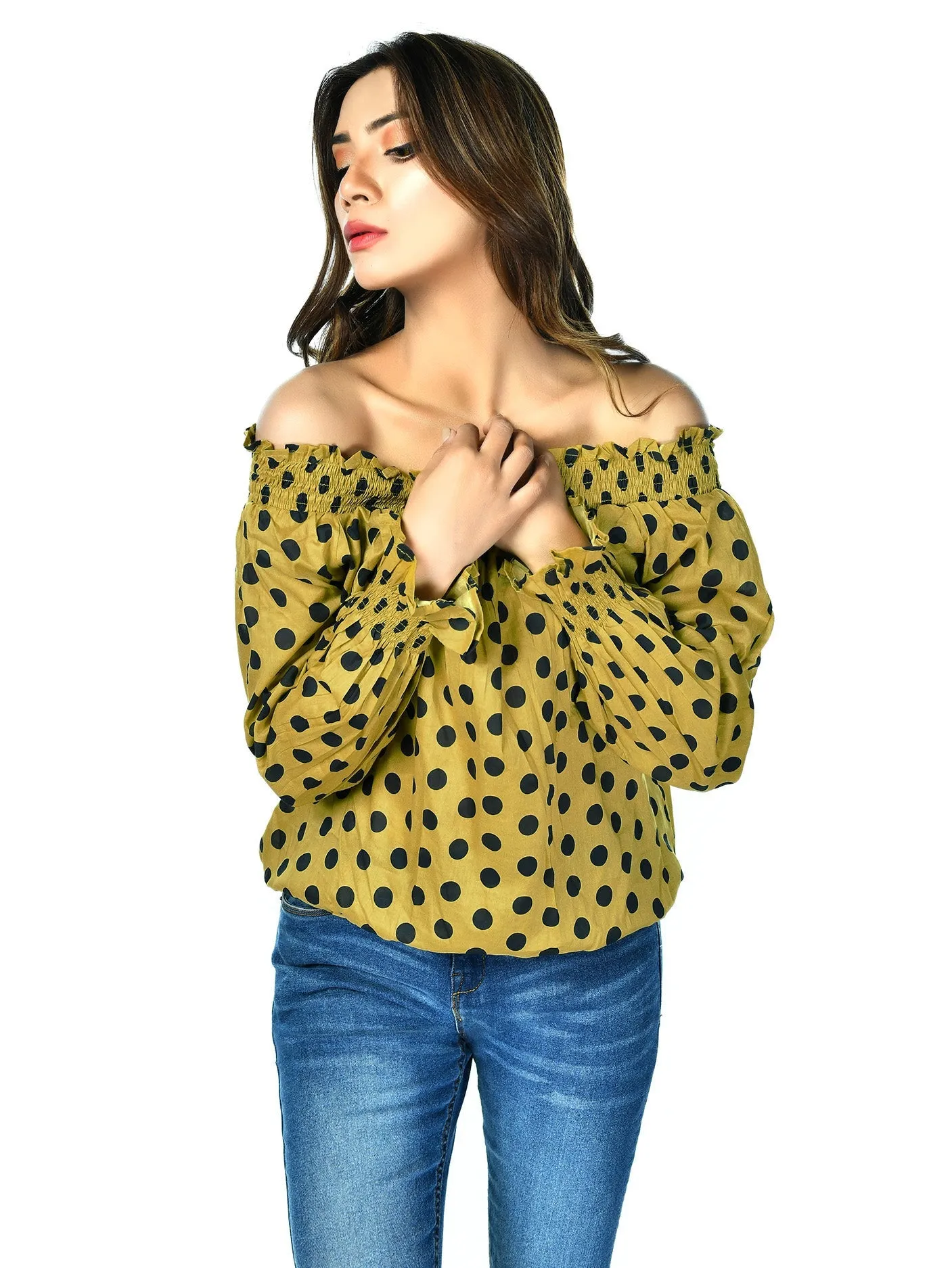 Printed Polka Dot Top