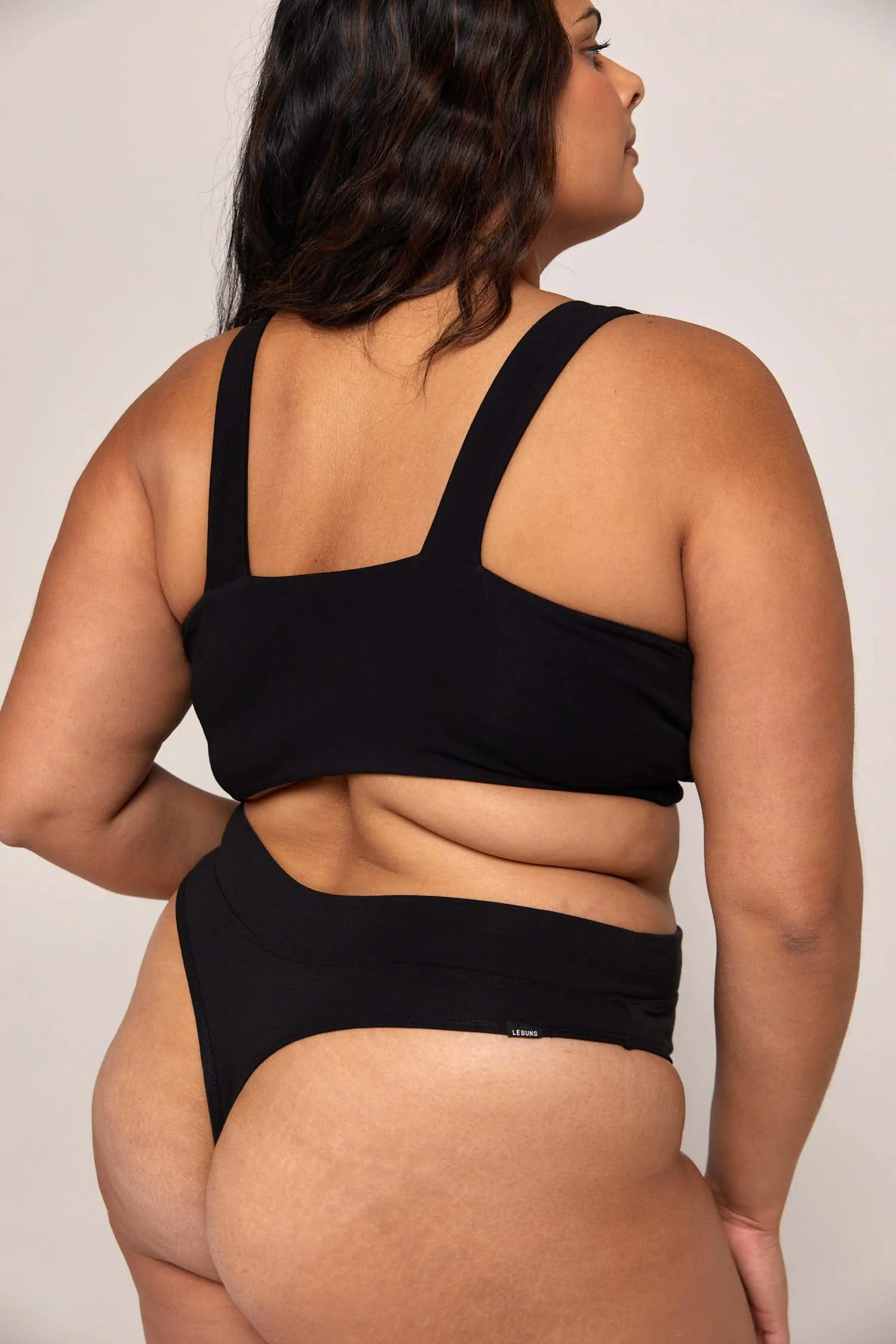 ROBBIE ORGANIC COTTON G STRING - BLACK