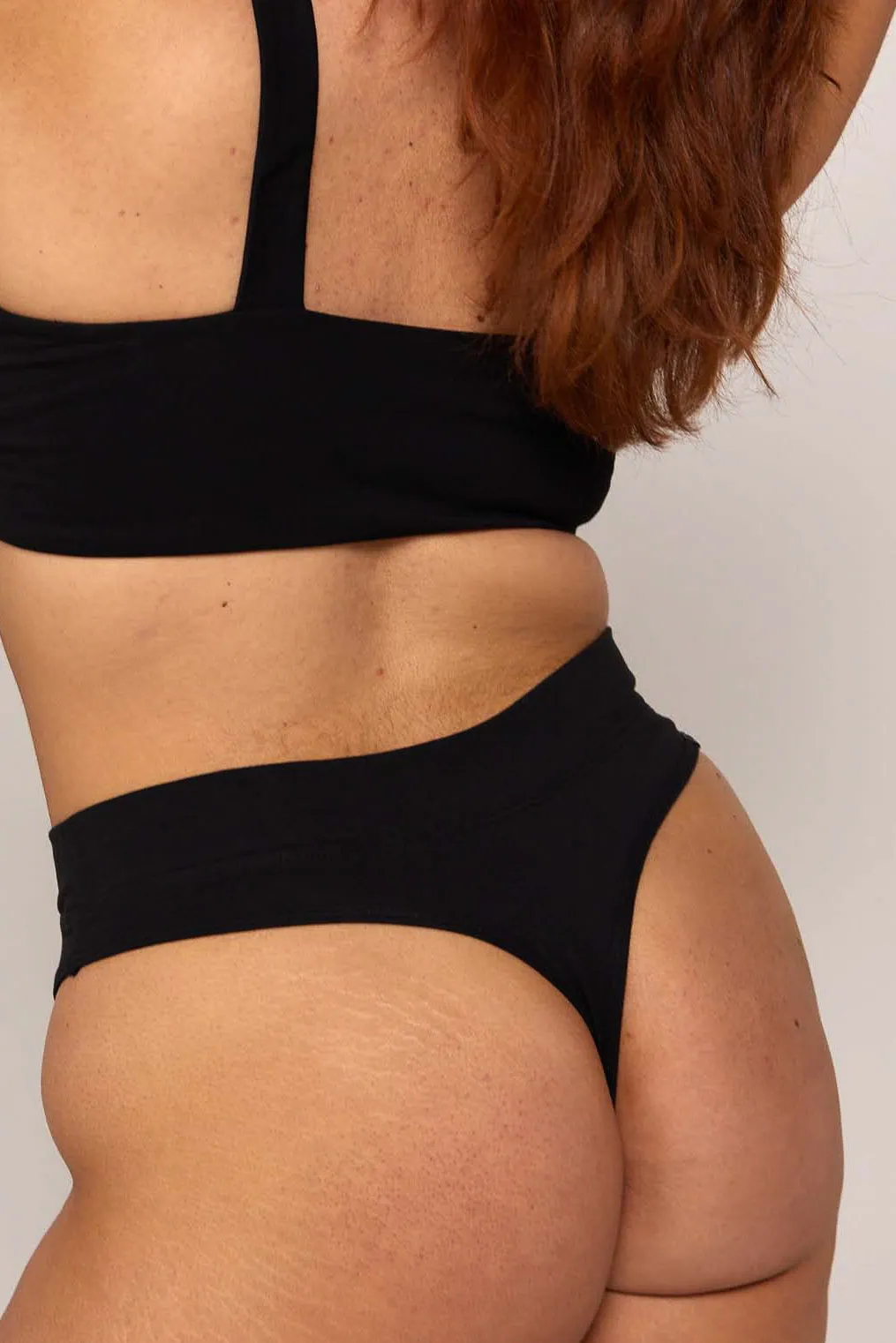 ROBBIE ORGANIC COTTON G STRING - BLACK