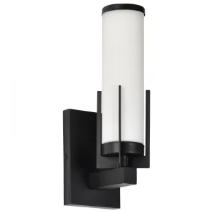 Roselle 14" Bathroom Vanity Light, Matte Black Finish