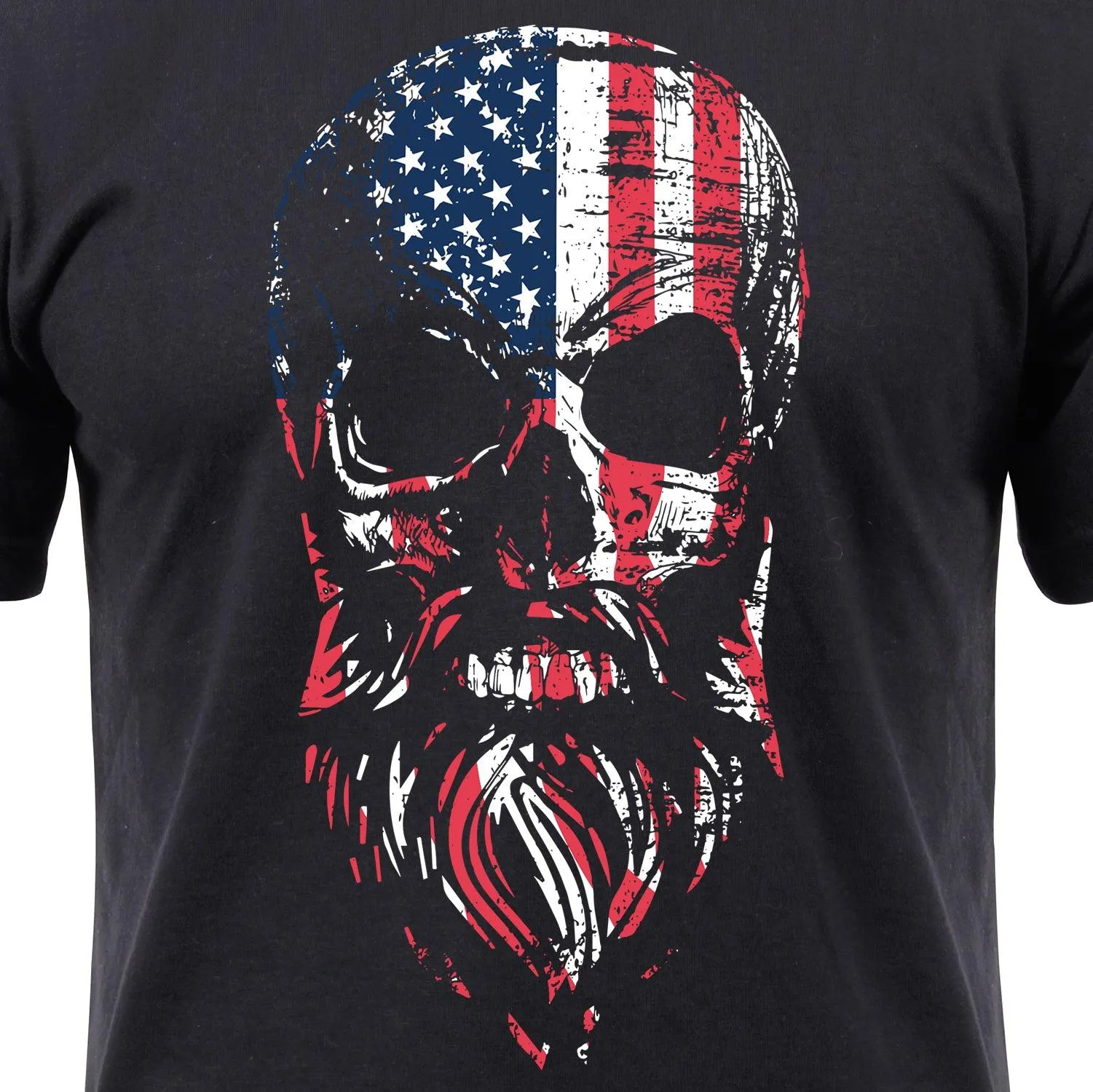 Rothco US Flag Bearded Skull T-Shirt