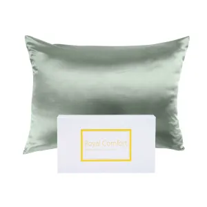 Royal Comfort Pure Silk Pillow Case 100% Mulberry Silk Hypoallergenic Pillowcase 51 x 76 cm Sage