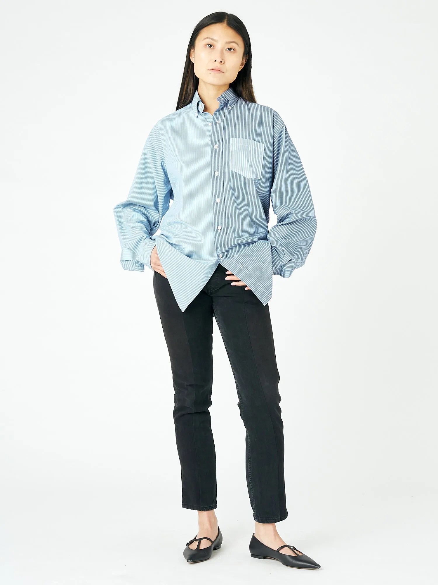 Solid Blue Stripe Diana Shirt