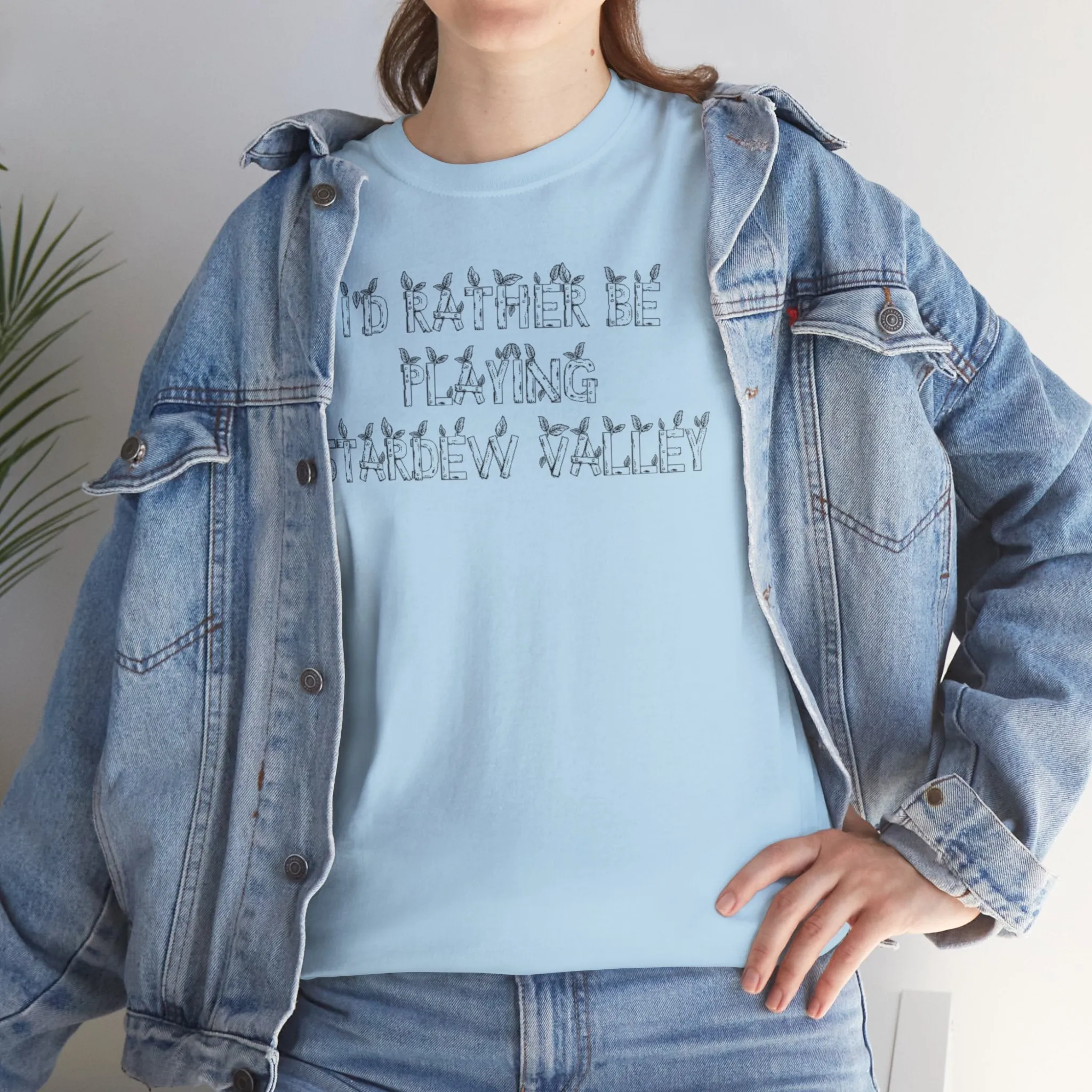 Stardew Valley I'd Rather Be Playing Unisex Heavy Cotton Tee