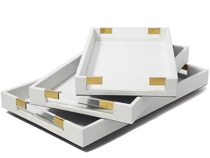 Superyacht Stingray White Serving/Bar Tray Set