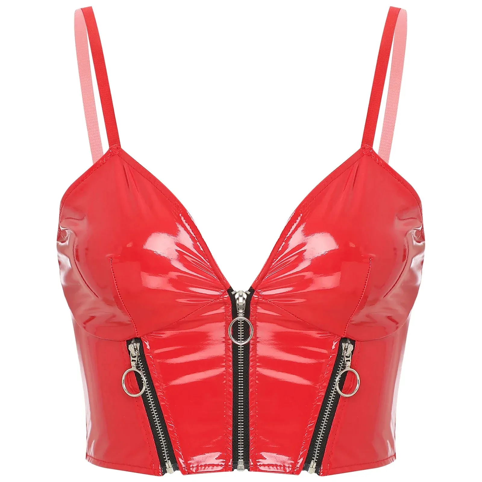 Triple Zip Latex Cami