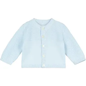 True knit baby cardigan blue