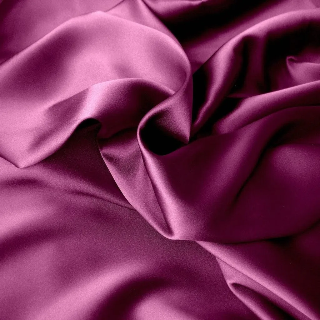 Violet Satin Pillowcases, Romantic, Passionate Silk Bedding Feel