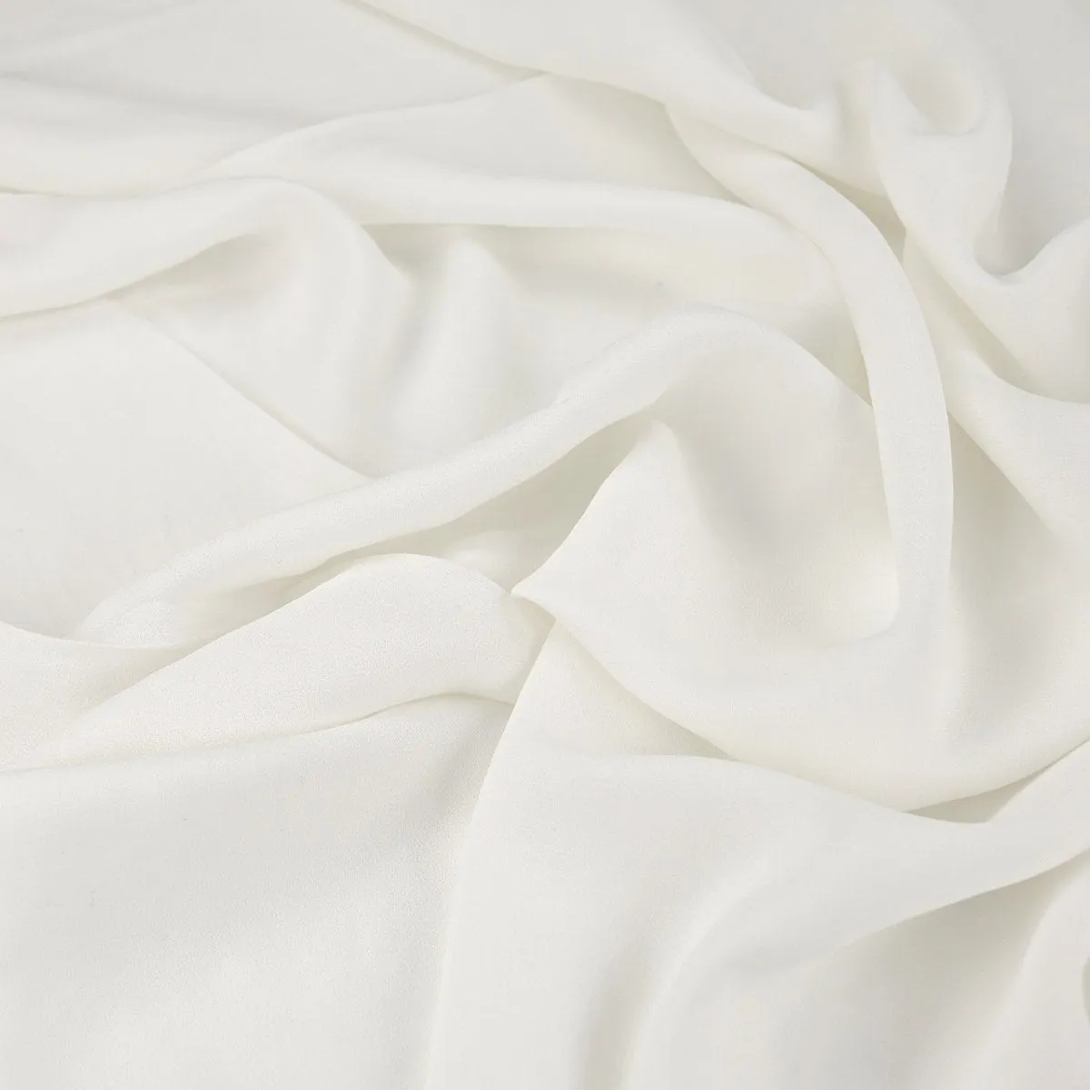 White Crepe Fabric 570